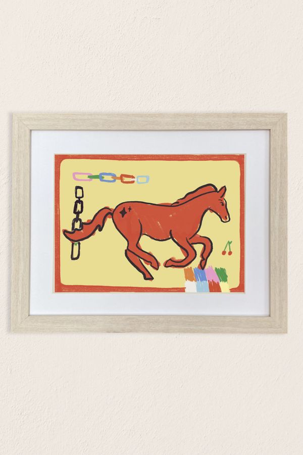 Slide View: 2: hiabbyhi Horse Girlie Art Print