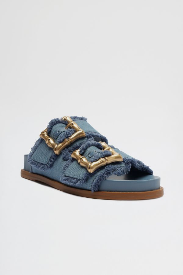 Slide View: 3: Schutz Enola Sporty Frayed Sandals