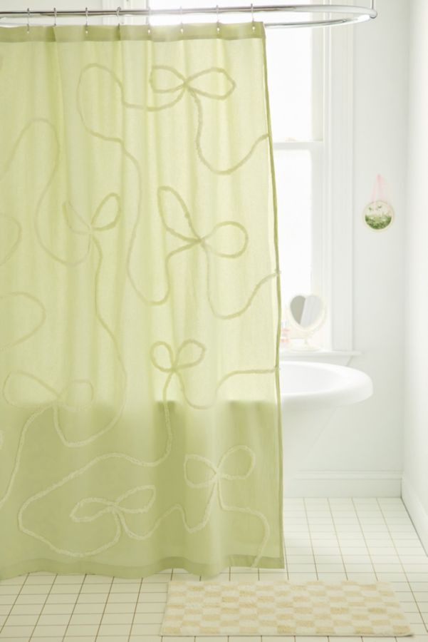 Slide View: 1: Wild Bows Tufted Shower Curtain