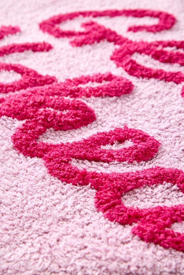 Slide View: 3: Tapis de Bain au Crochet Cœur Dénudé