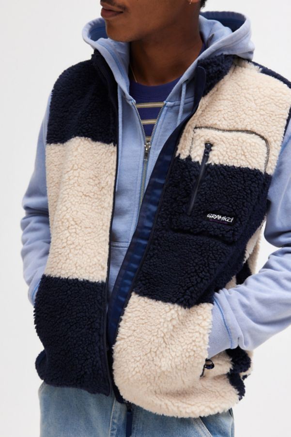 Slide View: 3: Gramicci Checkered Pattern Fleece Vest