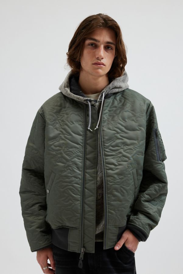 Slide View: 2: Alpha Industries Camo Quilted Jacket