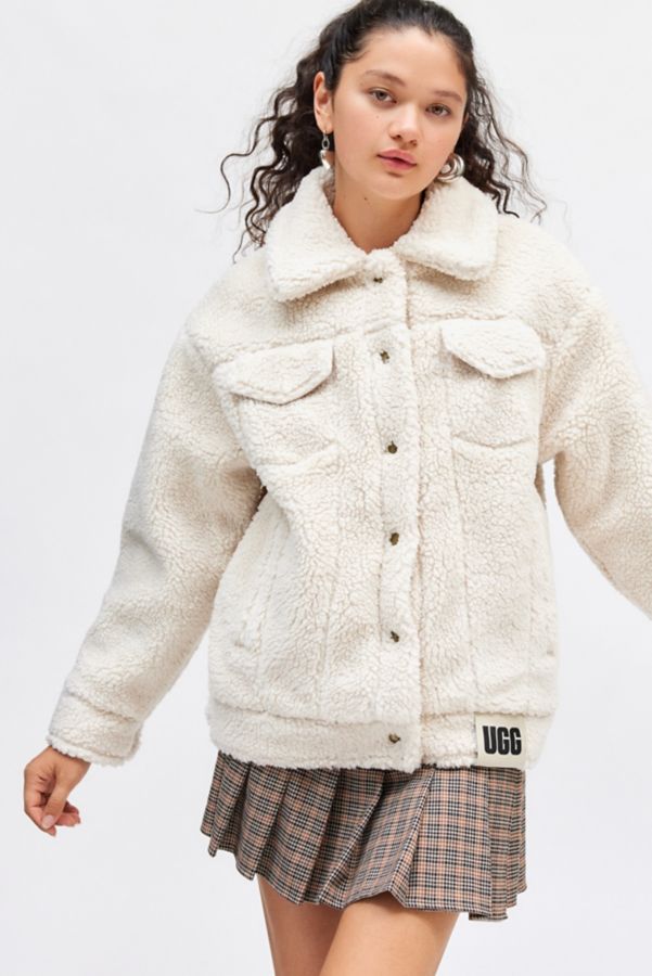 Slide View: 2: UGG Frankie Piled Fleece Trucker Jacket