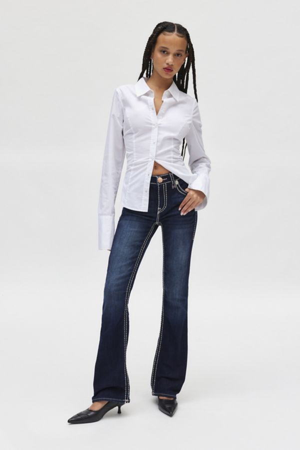 Slide View: 1: True Religion Becca Low Rise Flap Pocket Bootcut Jean