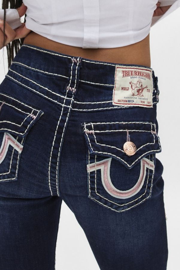 Slide View: 2: True Religion Becca Low Rise Flap Pocket Bootcut Jean