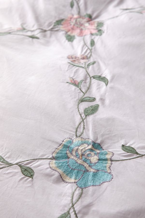 Slide View: 4: Secret Garden Embroidered Duvet Cover