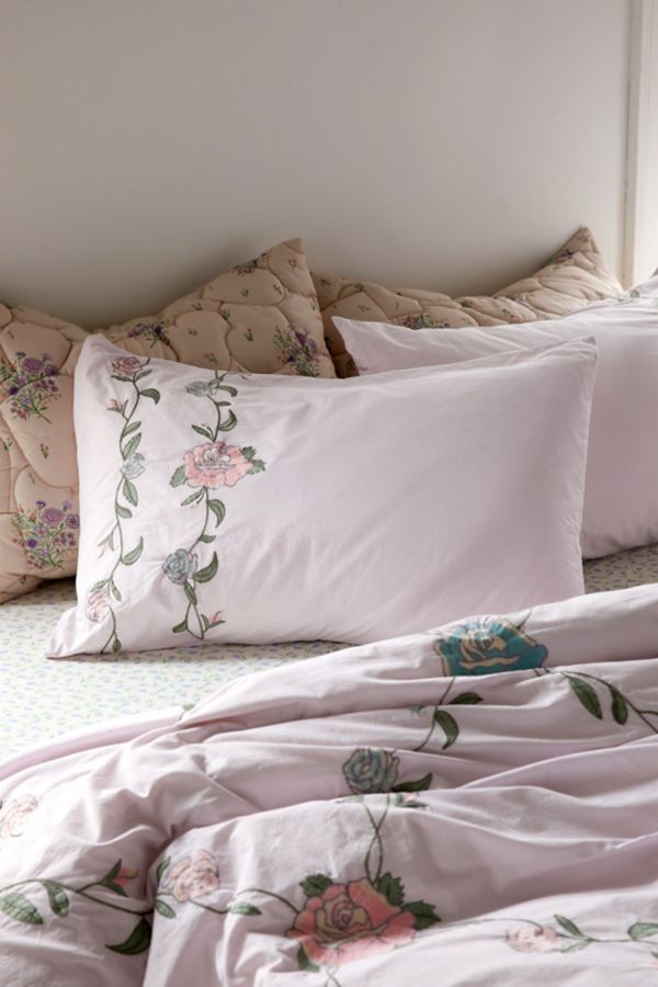 Slide View: 1: Secret Garden Embroidered Sham Set