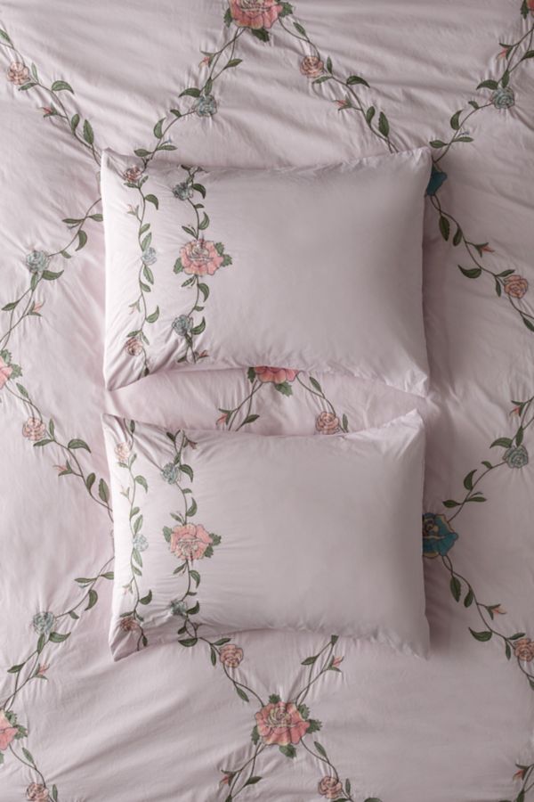 Slide View: 2: Secret Garden Embroidered Sham Set