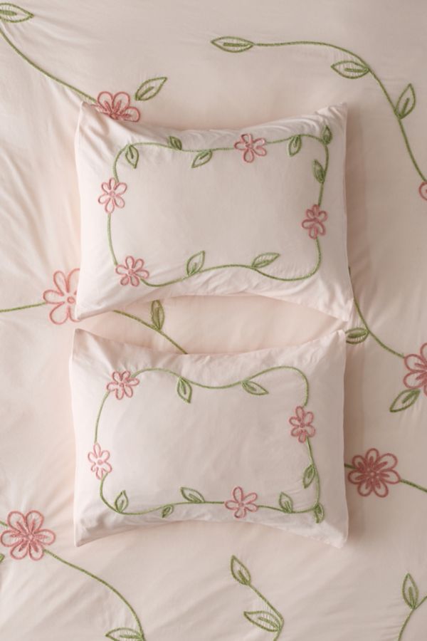 Slide View: 2: Falling Vines Floral Sham Set