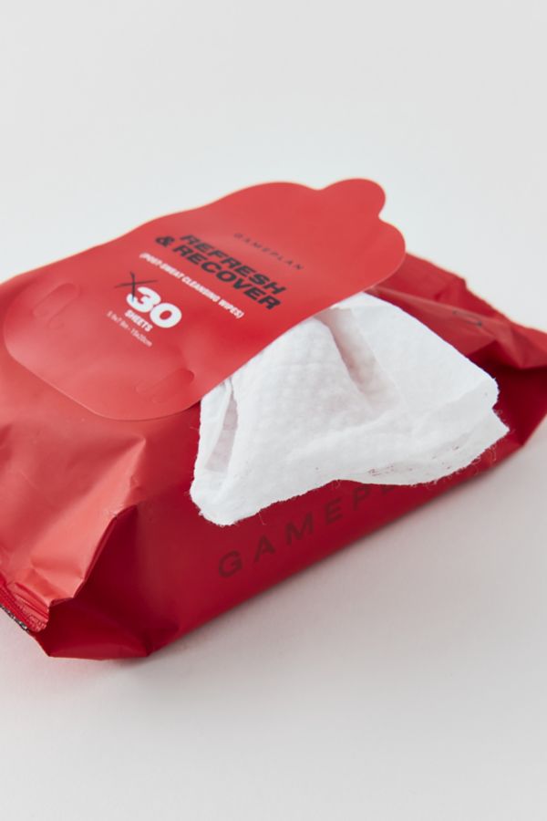 Slide View: 4: GamePlan Refresh & Recover Post-Sweat Cleansing Wipes