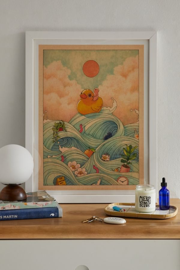 Slide View: 1: Felicia Chiao Duck At Sea Art Print