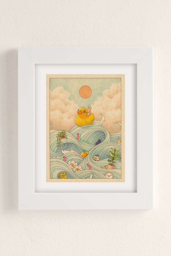 Slide View: 2: Felicia Chiao Duck At Sea Art Print