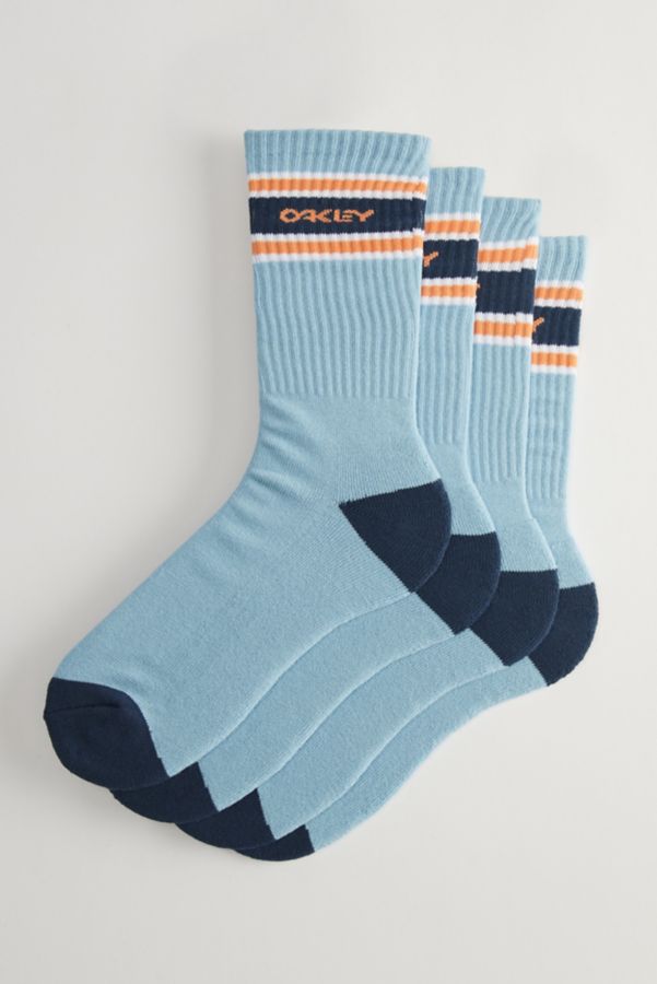 Slide View: 1: Oakley Icon Logo Stripe B1B Crew Sock 3-Pack