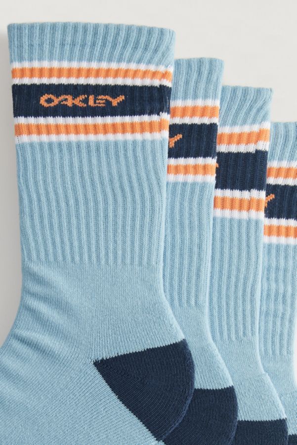 Slide View: 2: Oakley Icon Logo Stripe B1B Crew Sock 3-Pack