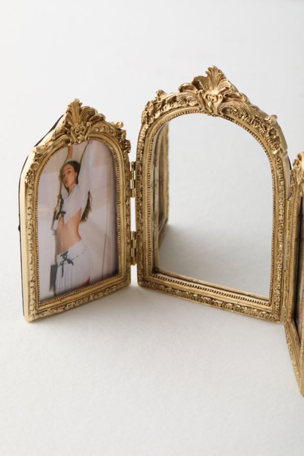 Slide View: 4: Triple Ornate Hinged Picture Frame