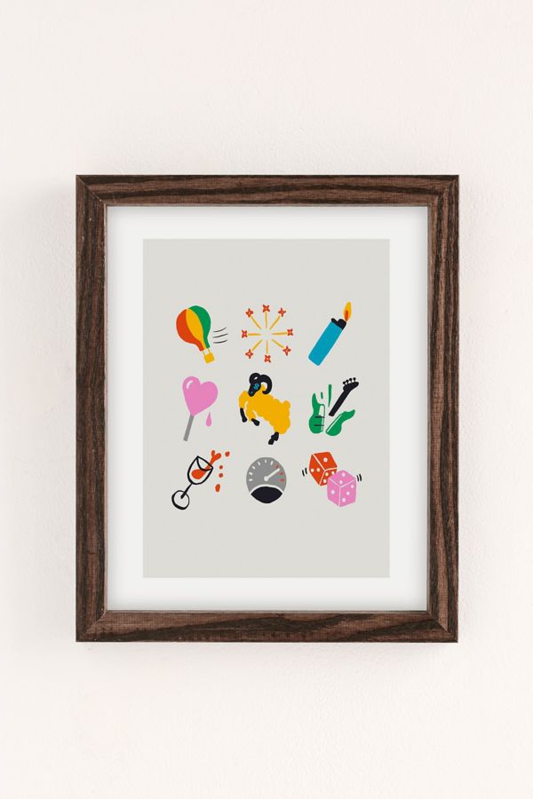 Slide View: 2: Aley Wild Aries Emoji Art Print