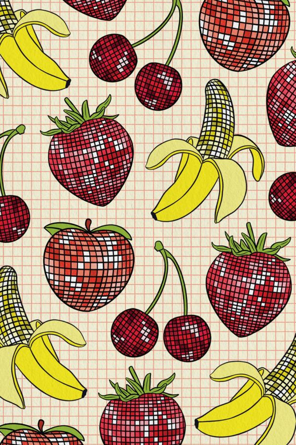 Slide View: 2: Boss Dotty Disco Fruits Greeting Card