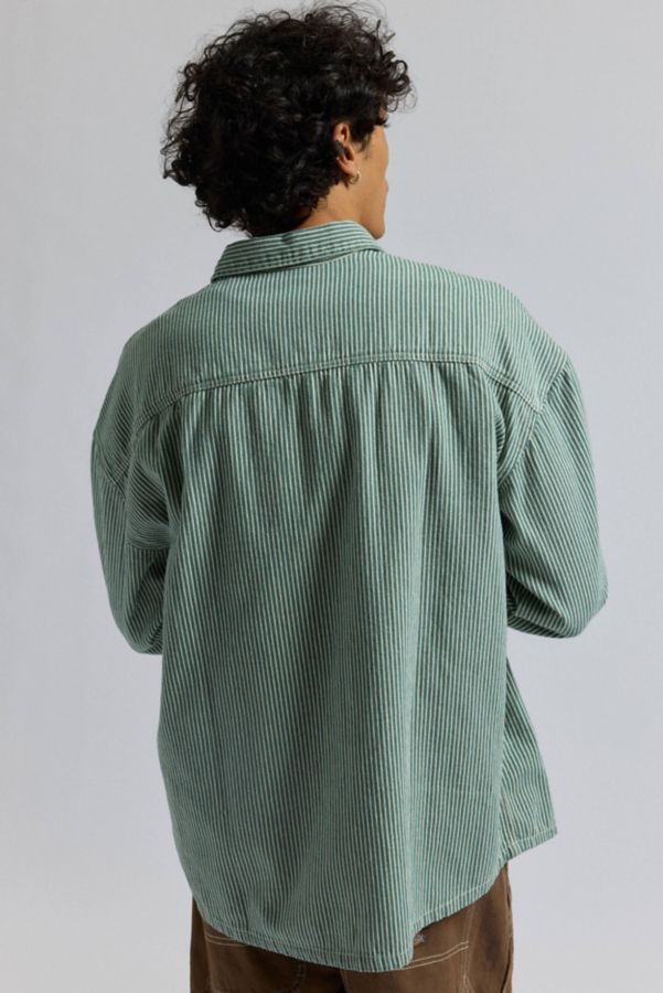 Slide View: 3: Dickies Hickory Stripe Long Sleeve Shirt