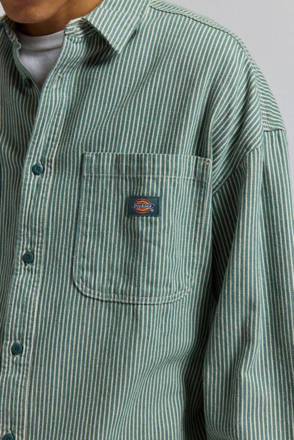 Slide View: 5: Dickies Hickory Stripe Long Sleeve Shirt