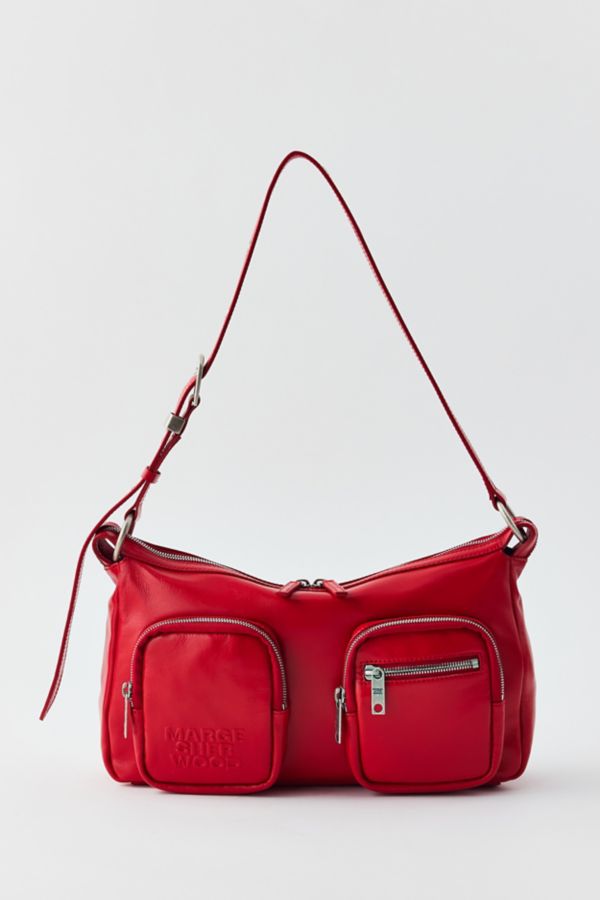 Slide View: 1: Marge Sherwood Red Outpocket Shoulder Bag