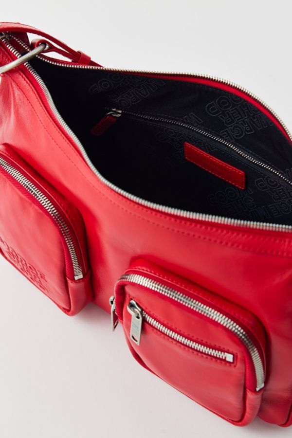 Slide View: 4: Marge Sherwood Red Outpocket Shoulder Bag