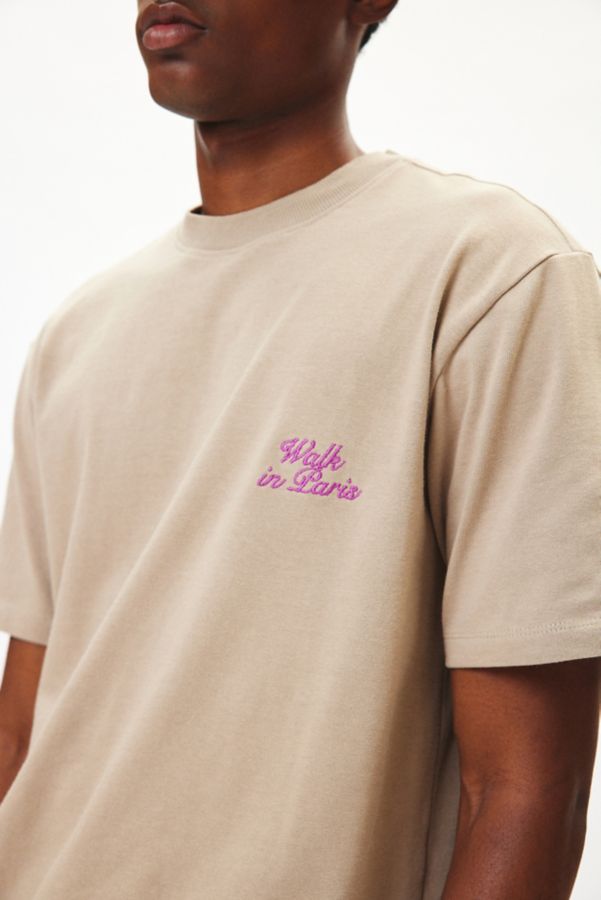 Slide View: 1: Walk In Paris Embroidered Tee