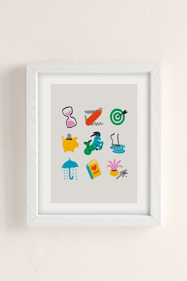 Slide View: 2: Aley Wild Capricorn Emoji Art Print