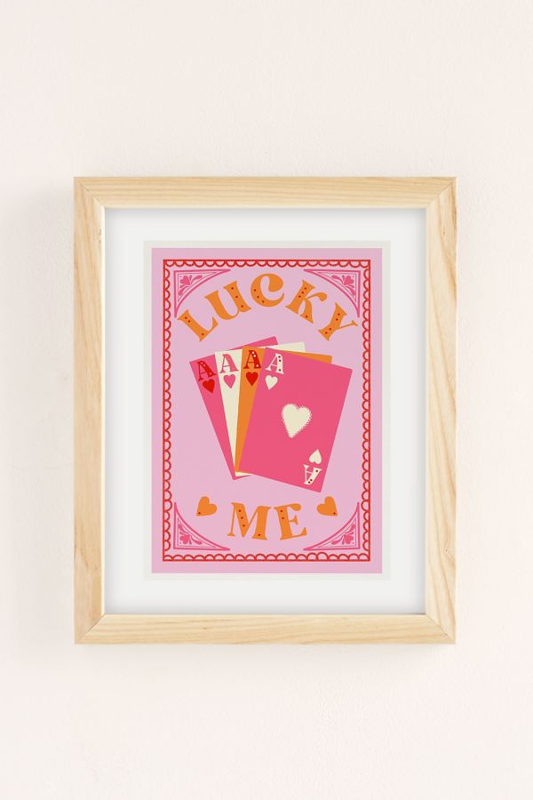 Slide View: 2: Annie Lucky Me, Playing Cards Art Print