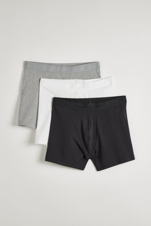 Slide View: 1: Boxer Brief Standard en Coton 3-Paquets