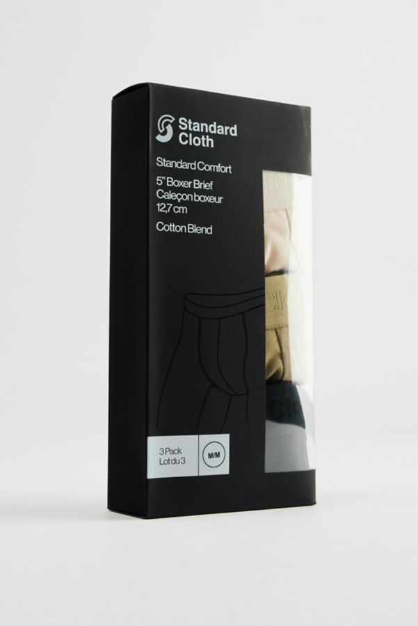 Slide View: 3: Standard Cloth Cotton Boxer Brief 3-Pack