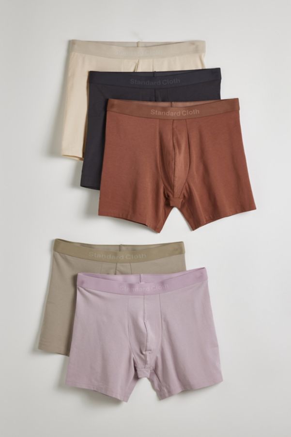 Slide View: 1: Standard Cloth Cotton Boxer Brief 5-Pack