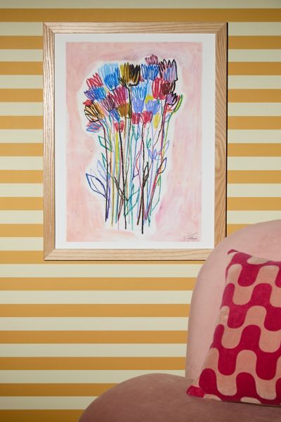 Tony Green Abstract Pink Flowers Art Print