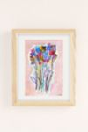 Thumbnail View 2: Tony Green Abstract Pink Flowers Art Print