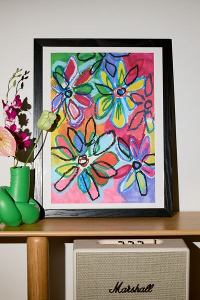 Tony Green Abstract Bright Flowers Art Print