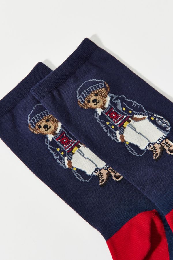 Slide View: 3: Polo Ralph Lauran Naval Bear Crew Sock