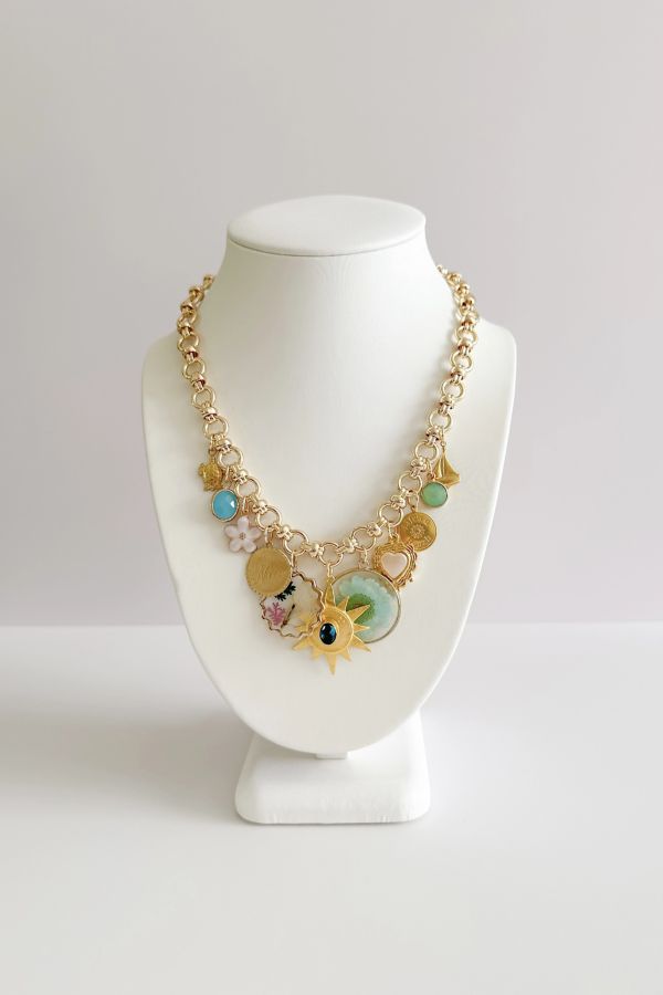 Slide View: 3: Shop Charming Tea Unique Celestial Charm Necklace