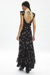 Thumbnail View 4: Robe Maxi Aigrette Floral Velvet Burnout For Love & Lemons