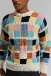 Thumbnail View 1: Chamula Sampler Squares Patchwork Crew Neck Sweater