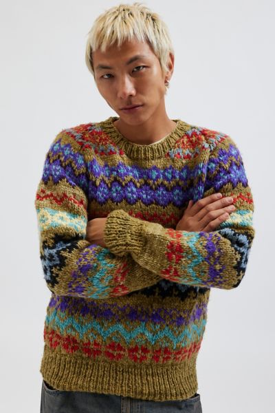 Chamula Fair Isle Pullover Crew Neck Sweater