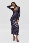 Thumbnail View 1: Robe Maxi Bardot Verona à Sequins avec Attache Devant et Ouverture