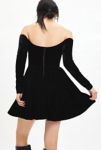 Thumbnail View 3: Bardot Emlyn Off-The-Shoulder Velour Corset Mini Dress