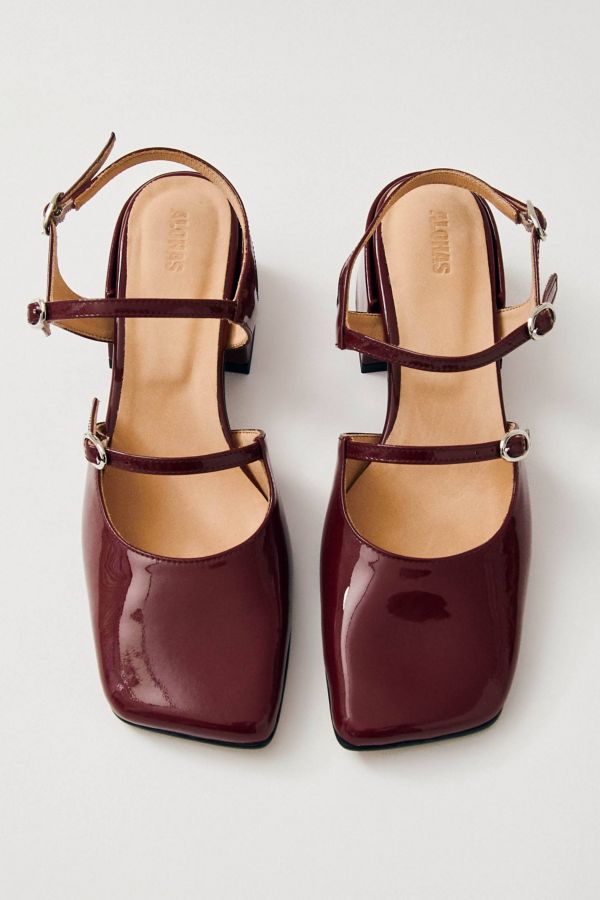 Slide View: 3: ALOHAS Withnee Leather Mary Jane Heel