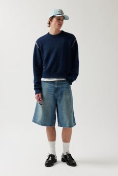 Slide View: 3: UO Hudson Shrunken Crew Neck Sweater