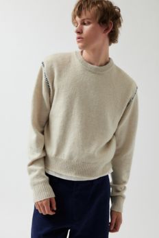 Slide View: 1: UO Hudson Shrunken Crew Neck Sweater