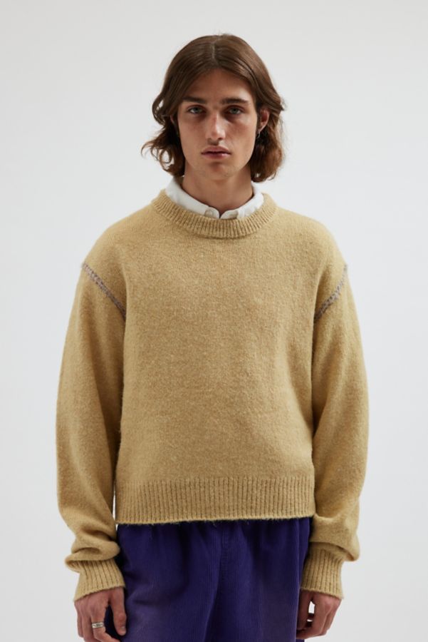 Slide View: 1: UO Hudson Shrunken Crew Neck Sweater