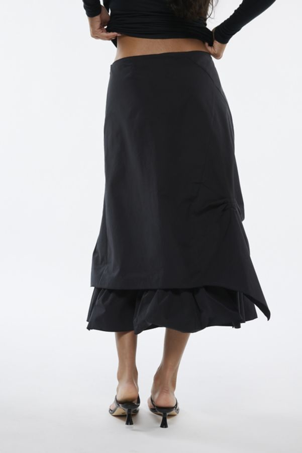 Slide View: 4: Geel Prima Asymmetric Midi Skirt