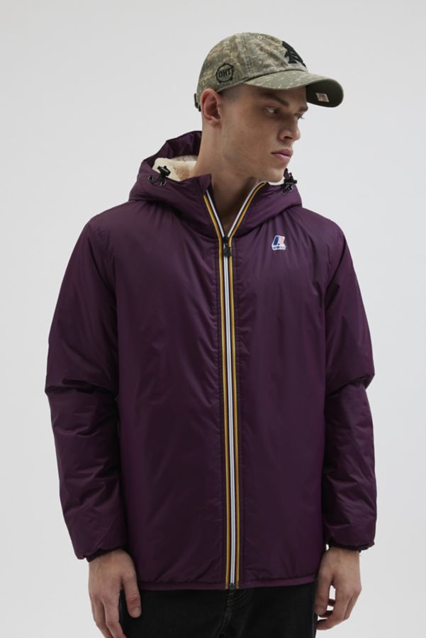 Slide View: 2: K-Way Claude Orsetto Fleece Lined Windbreaker Jacket