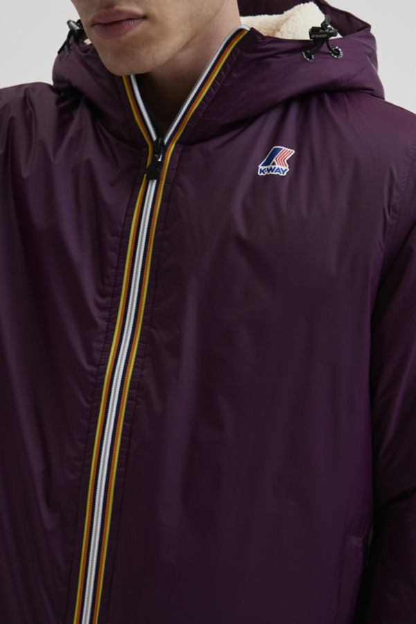 Slide View: 5: K-Way Claude Orsetto Fleece Lined Windbreaker Jacket