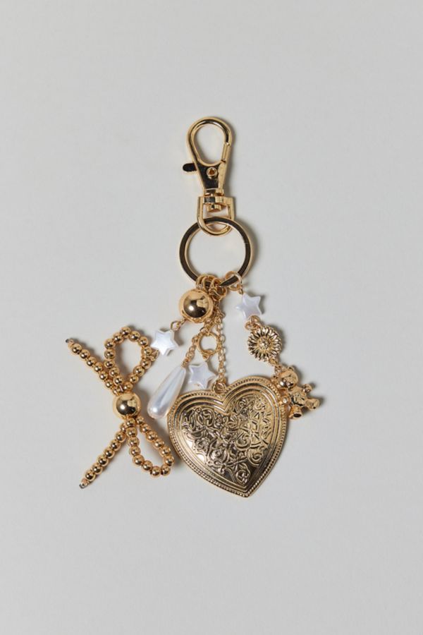 Slide View: 1: Silence + Noise Bow Charm Dangle Keychain