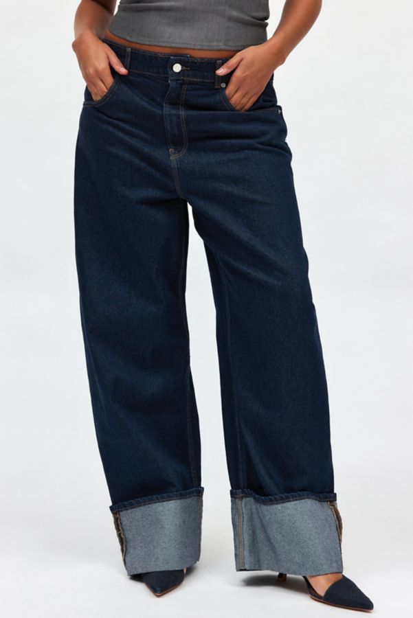 Slide View: 2: BDG Thea Cuffed Wide Leg Jean